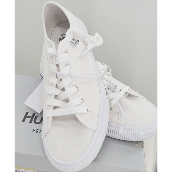 Hurley 6 Sneaker Woman's Carrie Canvas Lace-up Casual White Shoes Minimalist - Picture 2 of 15